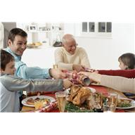 family eating dinner