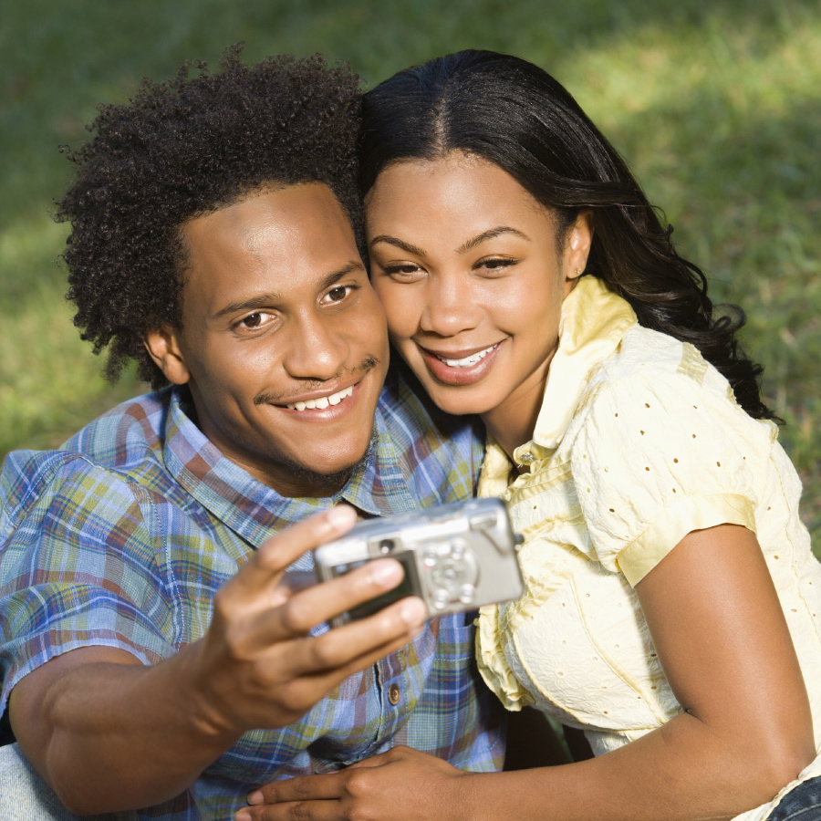 Couple taking photos