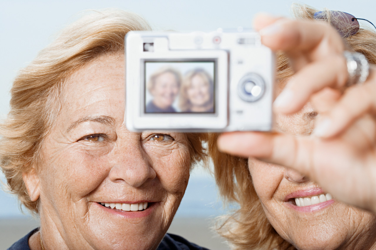 Woman taking a picture of themselves