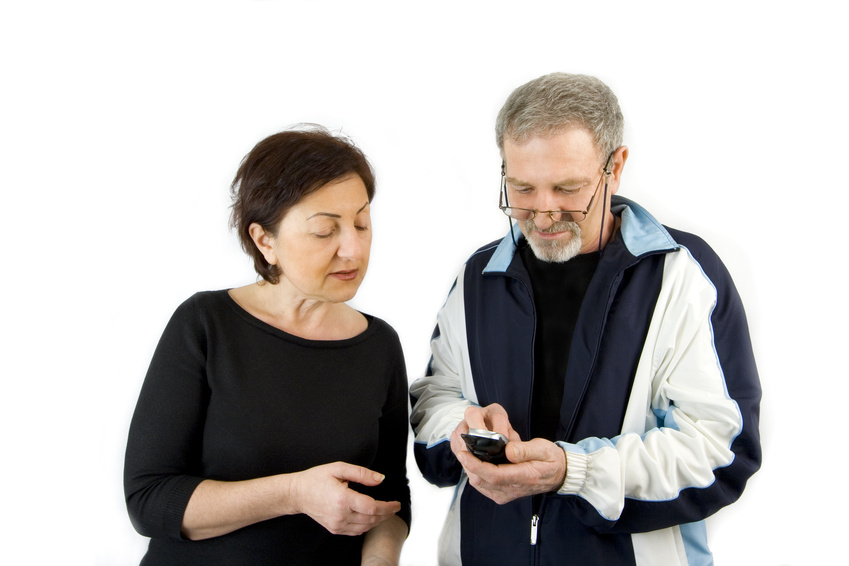 Couple checking the Text Message on the Phone