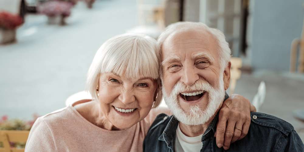 Elderly couple thinking about retirement planning
