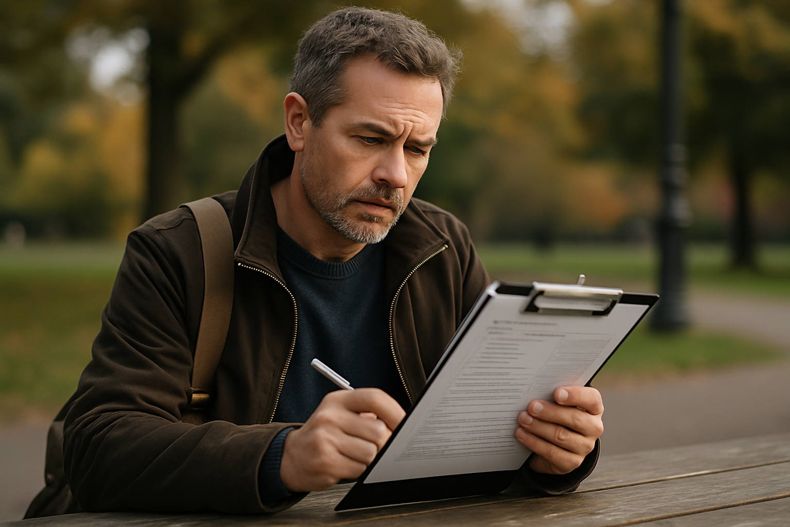 Executor reviewing estate administration checklist and documents at a desk